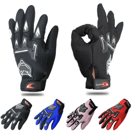 Junior Kids Cycling Full Finger Gloves Boys Girls BMX MTB Dirt Bike Racing Mitts